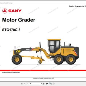 Sany Motor Grader STG170C 8 Electrical and Hydraulic Schematic EN