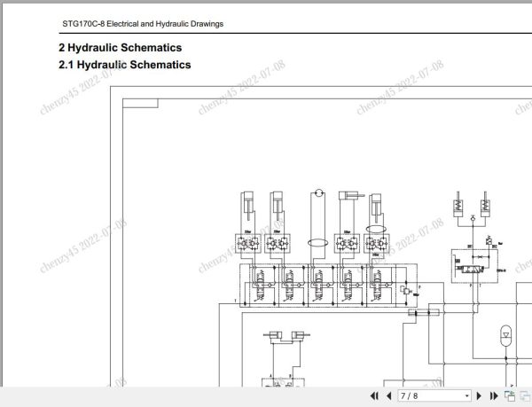 Sany Motor Grader STG170C 8 Electrical and Hydraulic Schematic EN 2