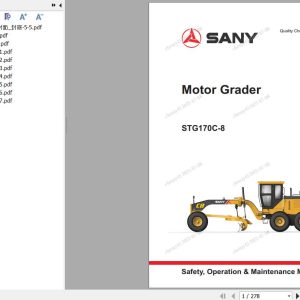 Sany Motor Grader STG170C 8 Operation and Maintenance Manual EN