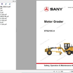 Sany Motor Grader STG210C 8 Operation and Maintenance Manual EN