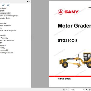 Sany Motor Grader STG210C 8 Parts Book PY5521CC1351 EN