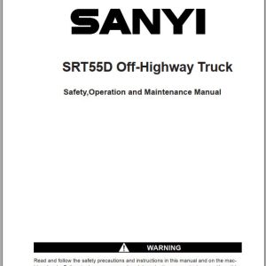 Sany Off Highway Dump Trucks SRT55D Operation and Maintenance Manual EN 1