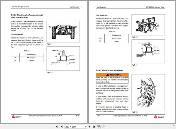 Sany Off Highway Truck SRT55D Operation and Maintenance Manual EN 2