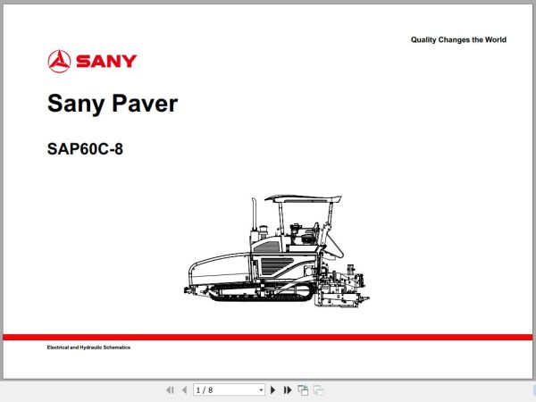 Sany Paver SAP60C Electrical and Hydraulic Schematics EN ZH 1