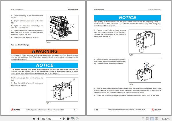 Sany Paver SAP90C 8 SAP100C 8 Operation and Maintenance Manual EN 2
