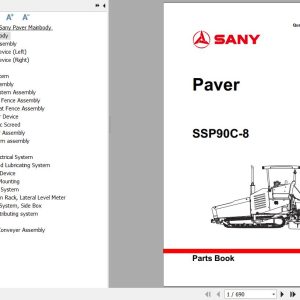 Sany Paver SSP90C 8 Parts Book LT8790CB0510 EN