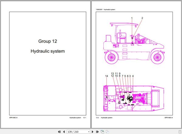 Sany Pneumatic Tire Roller SPR160C Parts Book YZ3220CB0890 EN 2