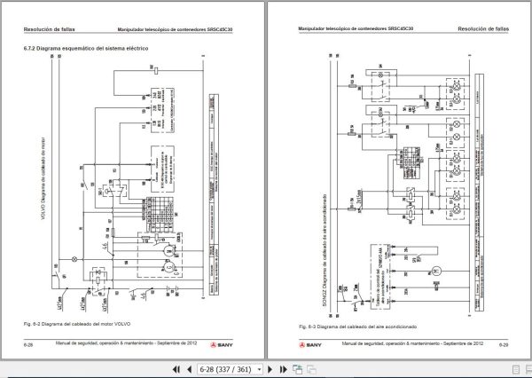 Sany Reach Stacker SRSC45C30 Operation Maintenance Manual and Diagrams ES 3