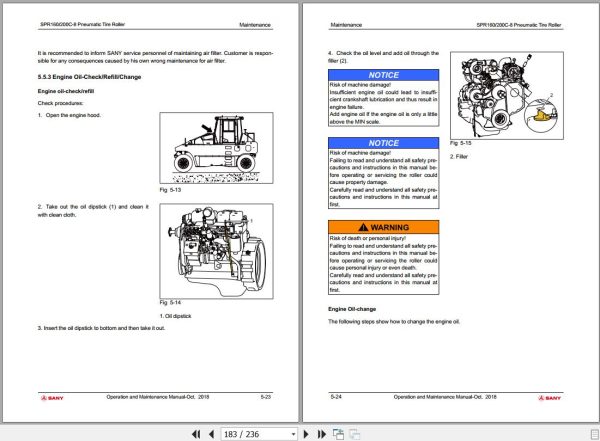 Sany Roller SPR160C 8 SPR200C 8 Operation and Maintenance Manual EN 2