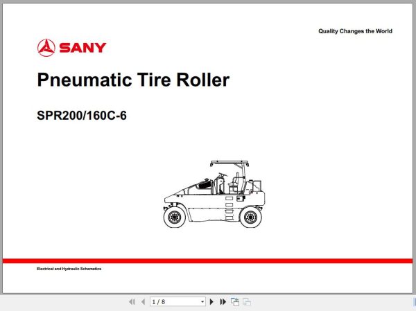 Sany Roller SPR200 6 SPR160C 6 Electrical and Hydraulic Schematics EN