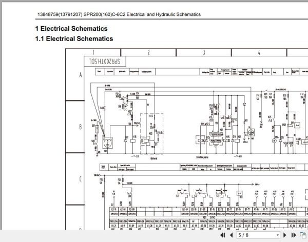 Sany Roller SPR200 6 SPR160C 6 Electrical and Hydraulic Schematics EN 1
