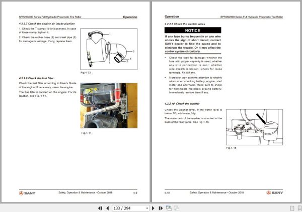 Sany Roller SPR260C 8 SPR300C 8 Operation and Maintenance Manual EN 1