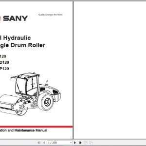 Sany Roller SSR120 SSRD120 SSRP120 Operation and Maintenance Manual EN