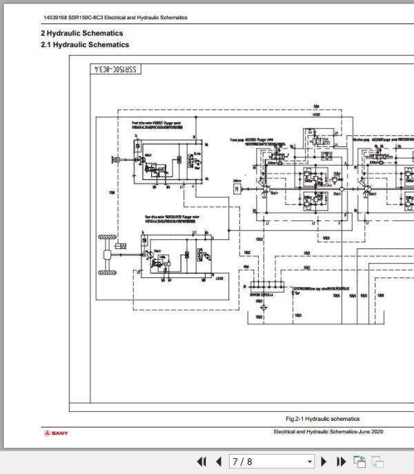 Sany Roller SSR150C 8 Electrical and Hydraulic Schematics EN 1