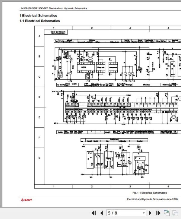 Sany Roller SSR150C 8 Electrical and Hydraulic Schematics EN 2