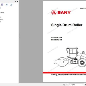 Sany Roller SSR200C 8H SSR220C 8H Operation and Maintenance Manual EN