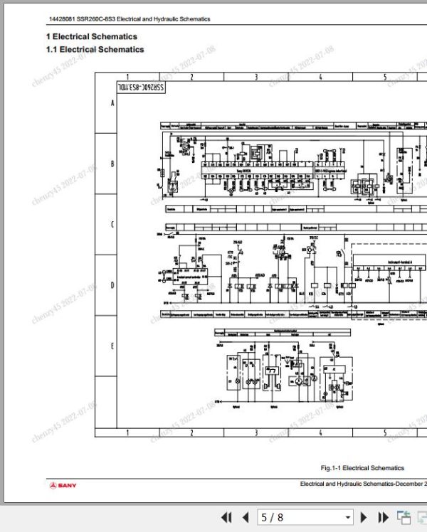 Sany Roller SSR260C 8 Electrical and Hydraulic Schematics EN 1