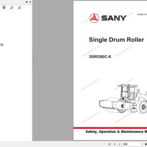 Sany Roller SSR260C 8 Operation and Maintenance Manual EN