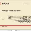 Sany Rough Terrain Crane SRC840 Parts Book 13RC00350006 EN 1