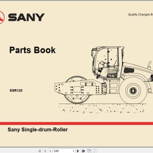 Sany Single Drum Roller SSR120 Parts Book 13YZ13120153 EN