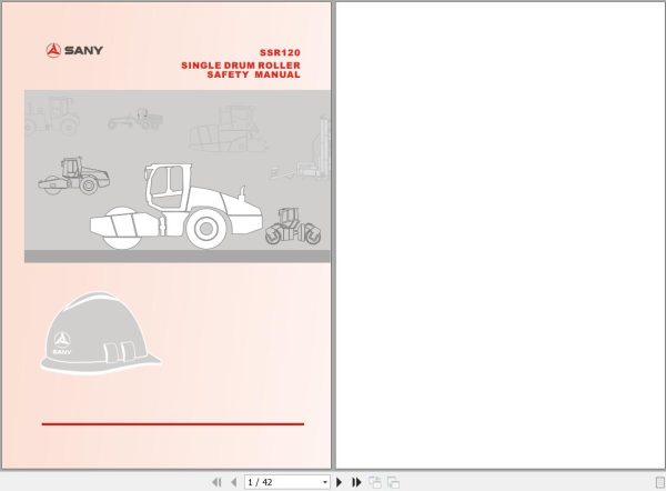 Sany Single Drum Roller SSR120 Safety Manual EN