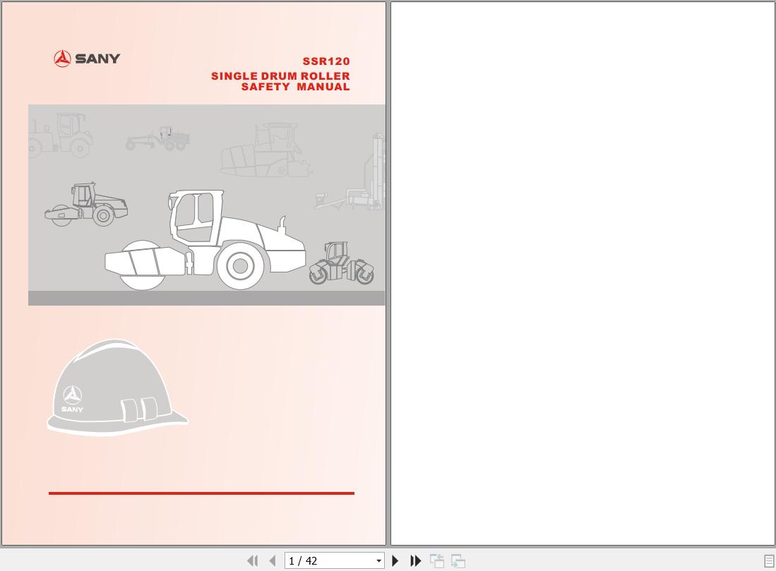 Sany Single Drum Roller SSR120 Safety Manual EN