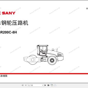 Sany Single Drum Roller SSR200C 8 Electrical and Hydraulic Schematic ZH 2