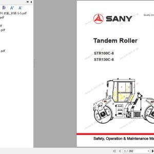 Sany Tandem Roller STR100C 8 STR130C 8 Operation and Maintenance Manual EN