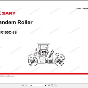 Sany Tandem Roller STR100C 8S Electrical and Hydraulic Schematics EN