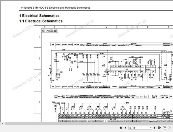 Sany Tandem Roller STR100C 8S Electrical and Hydraulic Schematics EN 1