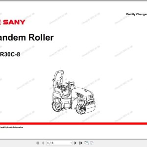 Sany Tandem Roller STR30C 8 Electrical and Hydraulic Schematics EN