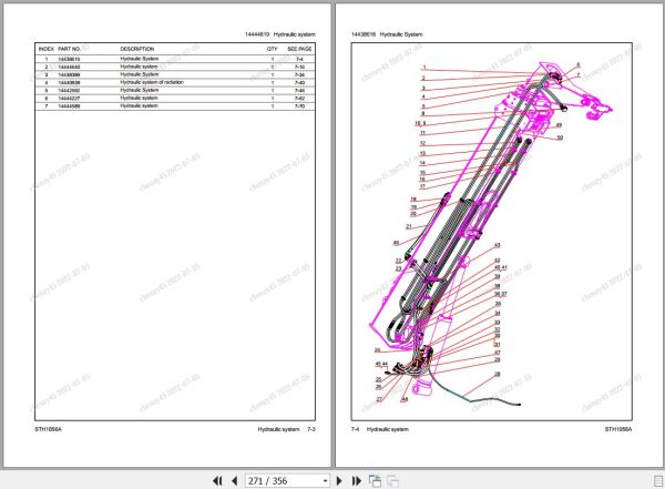 Sany Telehandler STH1056A Parts Book TH1056CB0287 EN 2