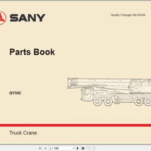 Sany Truck Crane QY50C Parts Book 10TC10504449 EN 1