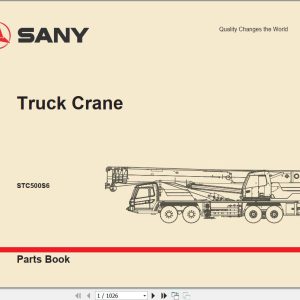 Sany Truck Crane SCT500S6 Parts Book 14TC10502358 EN
