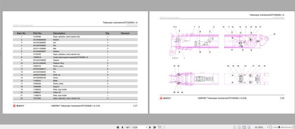 Sany Truck Crane SCT500S6 Parts Book 14TC10502358 EN 1