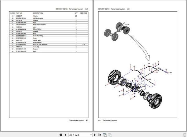 Sany Wheel Loader SW936K1 Parts Book SSW100000022 EN 2
