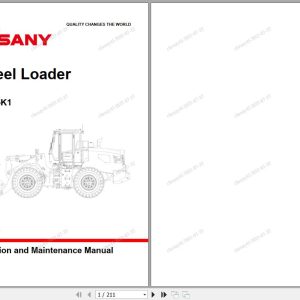 Sany Wheel Loader SW955K1 Operation and Maintenance Manual EN