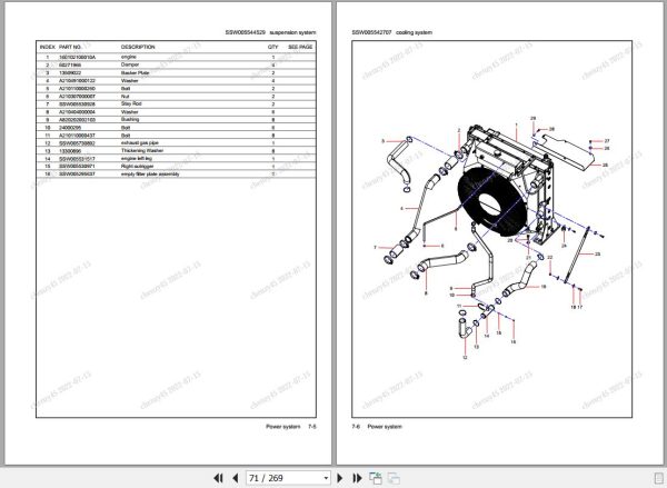 Sany Wheel Loader SW966K Parts Book SSW100000019 EN 1