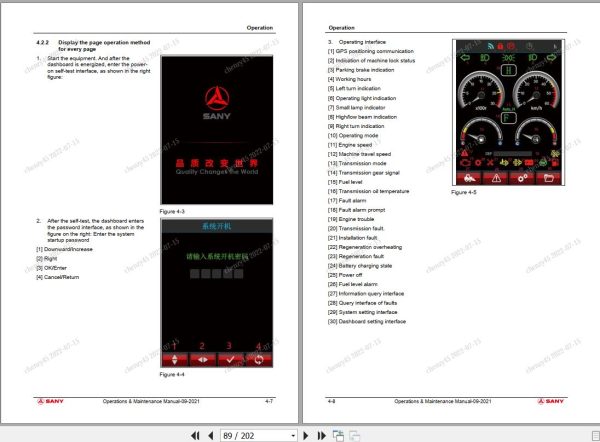 Sany Wheel Loader SW966K1 Operations and Maintenance Manual EN 1