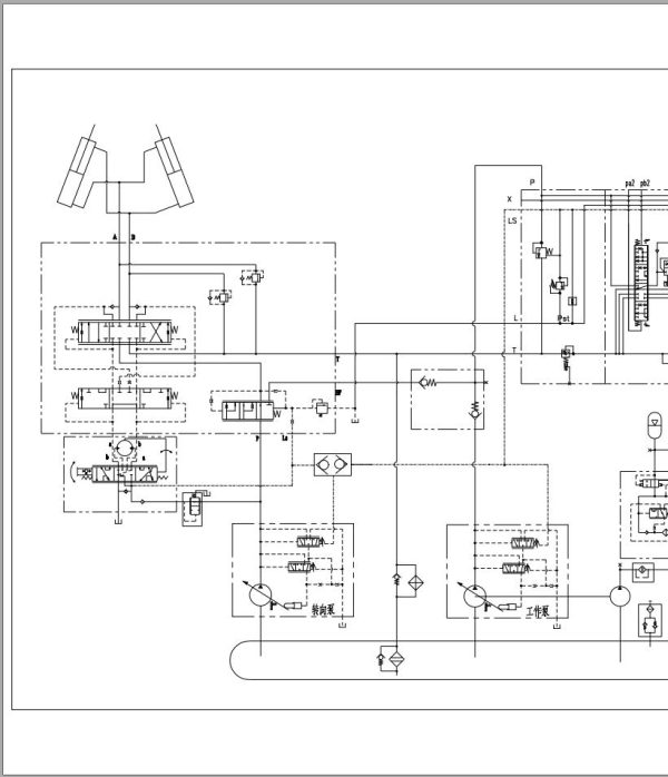 Sany Wheel Loader SW976K Hydraulic Schematic ZH 1