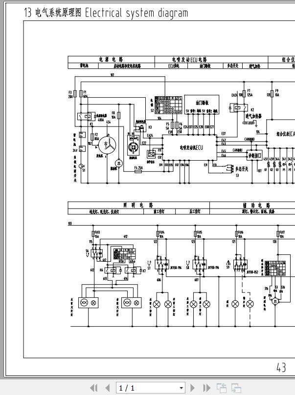 Sany Wheel Loader SYL953H Electrical and Hydraulic Schematic EN