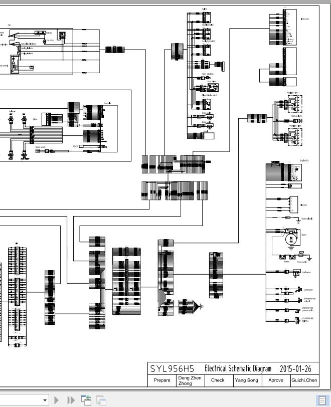 Sany Wheel Loader SYL956H5 Electrical and Hydraulic Schematic EN