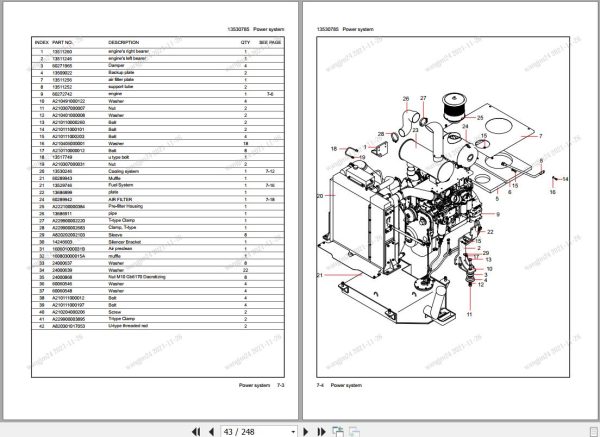 Sany Wheel Loader SYL956H5 Parts Book 13539579 EN 1