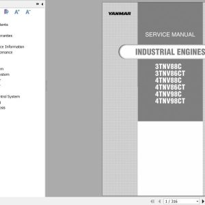 Sany Yanmar Engine 3TNV88C to 4TNV98CT Service Manual CR 0BTN4 EN0022 EN 1