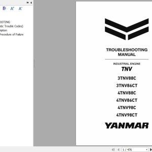 Sany Yanmar Engine 3TNV88C to 4TNV98CT Troubleshooting Manual EN 1