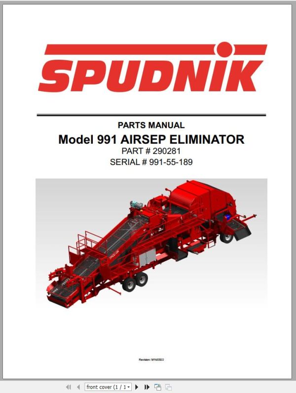 Spudnik Agriculture 1.24 GB PDF Hydraulic Electric Diagram Parts List 2