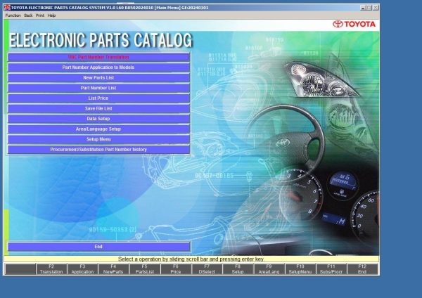 Toyota Lexus EPC 01.2024 ALL REGIONS Spare Parts List