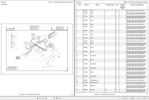 023 Manitou Forklift ME 420 48V S3 US Parts Manual 647503 1