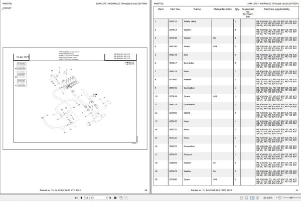 024 Manitou Forklift ME 425 80V S3 Parts Manual 647504 1