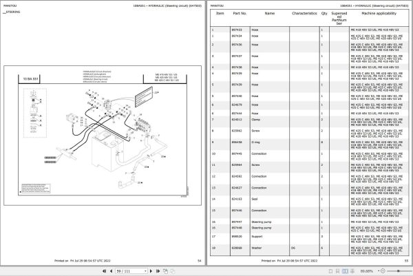 026 Manitou Forklift ME 425 C 48V S3 Parts Manual 647503 1